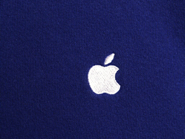 USA製 アップル フルジップ スウェット フード パーカー メンズ レディース M 古着 apple 企業物 コンピューター トレーナー ワンポイント