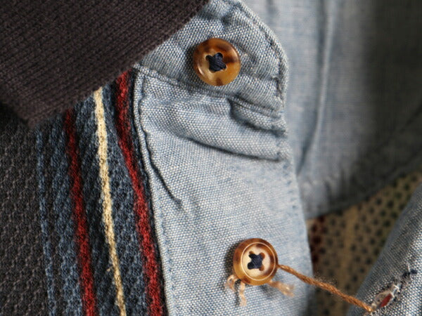 デッドストック 90s ドッカーズ リーバイス ストライプ 長袖 ポロシャツ メンズ L / オールド LEVIS DOCKERS コットン 鹿の子 長袖シャツ