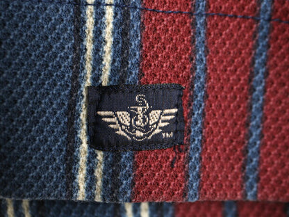 デッドストック 90s ドッカーズ リーバイス ストライプ 長袖 ポロシャツ メンズ L / オールド LEVIS DOCKERS コットン 鹿の子 長袖シャツ