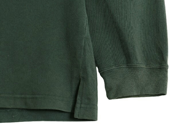 90s OLD GAP タートルネック 長袖 Tシャツ メンズ S / 90年代 オールド ギャップ ロンT ナンバリング ラガーシャツ 素材 ヘビーウェイト 緑