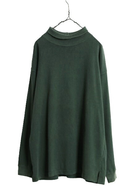 90s OLD GAP タートルネック 長袖 Tシャツ メンズ S / 90年代 オールド ギャップ ロンT ナンバリング ラガーシャツ 素材 ヘビーウェイト 緑