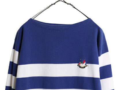20周年 限定 80s クロスフラッグ ラルフローレン ボートネック ボーダー 長袖 Tシャツ メンズ S 80年代 ヴィンテージ ポロ ロンT コットン
