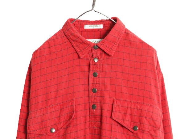00s オービス チェック 長袖 フランネル シャツ メンズ XL / オールド ORVIS アウトドア コットン プルオーバー ネルシャツ 大きいサイズ