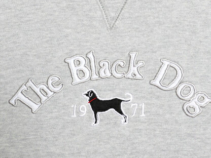 00s The Black Dog ドッグ 刺繍 スウェット メンズ レディース S / 古着 00年代 オールド ヘビーウェイト トレーナー 犬 裏起毛 前V グレー