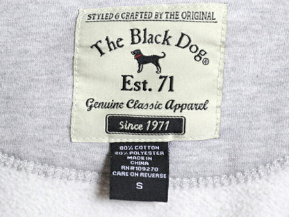 00s The Black Dog ドッグ 刺繍 スウェット メンズ レディース S / 古着 00年代 オールド ヘビーウェイト トレーナー 犬 裏起毛 前V グレー