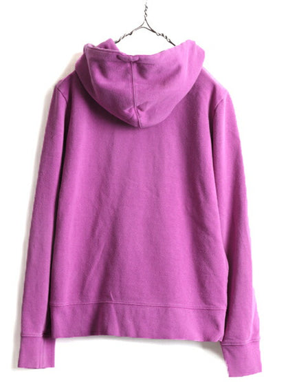 ■ ノースフェイス プリント スウェット フード パーカー ( レディース M ) The North Face プルオーバー トレーナー スエット 裏起毛 紫