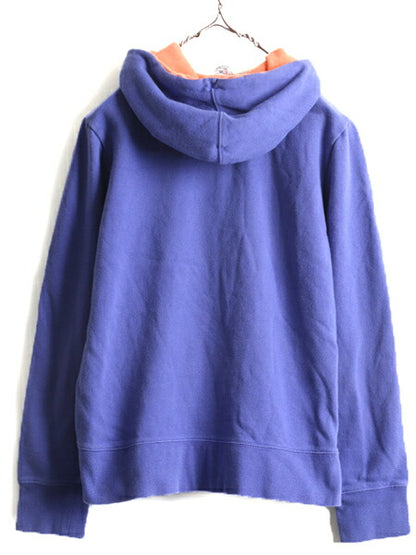 ■ ノースフェイス 2トーン プリント スウェット フード パーカー ( レディース M ) 古着 The North Face プルオーバー 裏起毛 パープル 紫