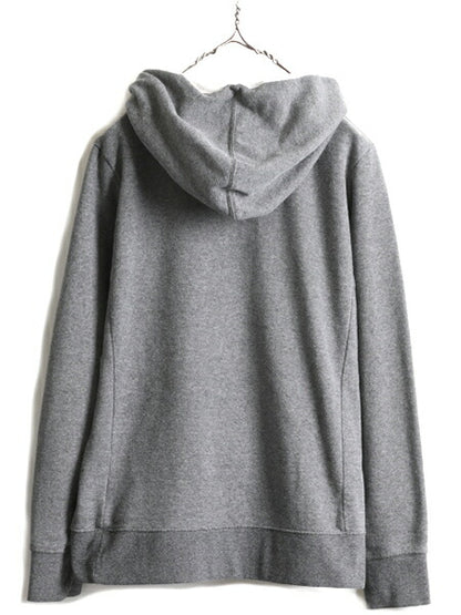 ■ ノースフェイス 2トーン プリント スウェット フード パーカー レディース L / 古着 The North Face プルオーバー 裏起毛 霜降りグレー