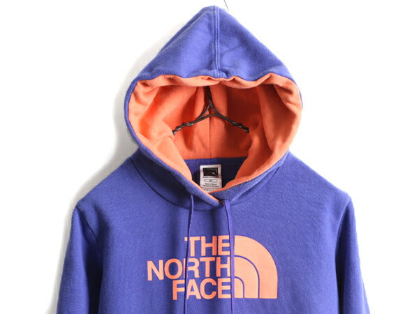 希少サイズ S ■ ノースフェイス 2トーン プリント スウェット フード パーカー ( レディース ) 古着 The North Face プルオーバー 裏起毛