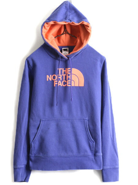 希少サイズ S ■ ノースフェイス 2トーン プリント スウェット フード パーカー ( レディース ) 古着 The North Face プルオーバー 裏起毛