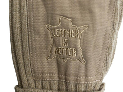 エルエルビーン ヘンリーネック コマンド ニット セーター メンズ M 古着 アウトドア リブ編み メリノ ラム ウール LLBEAN ベージュ 無地