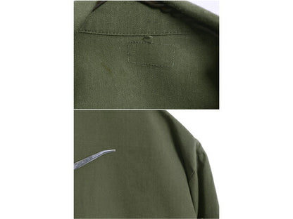 70s 米軍実物 USAF エアフォース ユーティリティ シャツ メンズ M 程/ 古着 ヴィンテージ ミリタリー 空軍 軍物 フルパッチ OG507 シャツ袖
