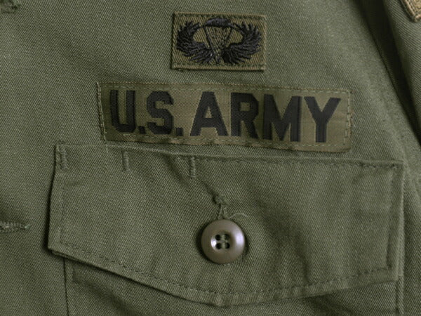 70s 米軍実物 US ARMY ユーティリティ シャツ メンズ S 程/ 78年製 古着 ヴィンテージ ミリタリー アーミー 軍物 OG507 シャツ袖 オリーブ