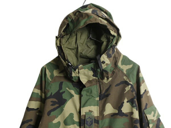 90s 米軍実物 US ARMY ECWCS ゴアテックス ウッドランドカモ 迷彩 ミリタリー ジャケット LARGE REGULAR オールド 96年製 1st GEN パーカー