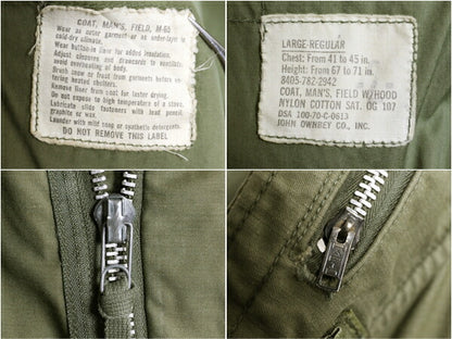 70s 米軍実物 US ARMY M-65 フィールド ジャケット LARGE REGULAR / 古着 70年製 ヴィンテージ 2nd アルミ M65 軍物 ジャンパー ミリタリー