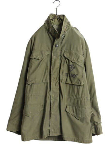 70s 80s 米軍実物 USMC M-65 フィールド ジャケット SMALL REGULAR 古着 ヴィンテージ ミリタリー マリンコープ ジャンパー 3rd ブラス M65