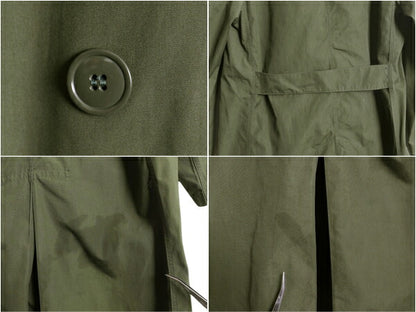 60s 米軍実物 USMC ポプリン レインコート 36L メンズ S 程/ 古着 ヴィンテージ ミリタリー マリンコープ 軍物 ダブルブレスト ロング 2200