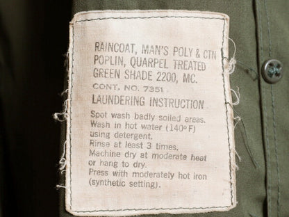 60s 米軍実物 USMC ポプリン レインコート 36L メンズ S 程/ 古着 ヴィンテージ ミリタリー マリンコープ 軍物 ダブルブレスト ロング 2200