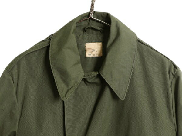 60s 米軍実物 USMC ポプリン レインコート 36L メンズ S 程/ 古着 ヴィンテージ ミリタリー マリンコープ 軍物 ダブルブレスト ロング 2200