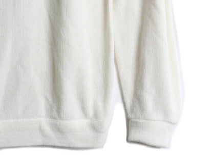 80s USA製 ■ ラコステ Vネック アクリル ニット セーター メンズ レディース L / 80年代 ビンテージ IZOD LACOSTE ワンポイント ホワイト