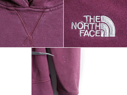 希少サイズ S ■ ノースフェイス 前V スウェット フード パーカー ( レディース ) 古着 The North Face トレーナー プルオーバー 裏起毛 紫