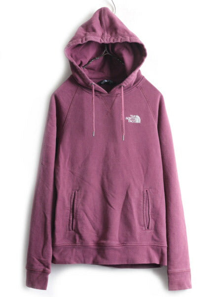 希少サイズ S ■ ノースフェイス 前V スウェット フード パーカー ( レディース ) 古着 The North Face トレーナー プルオーバー 裏起毛 紫