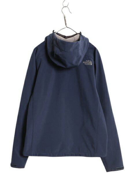US企画 ノースフェイス APEX ソフトシェル パーカー ジャケット メンズ M フード ハイネック 裏 フリース ブルゾン フルジップ ストレッチ