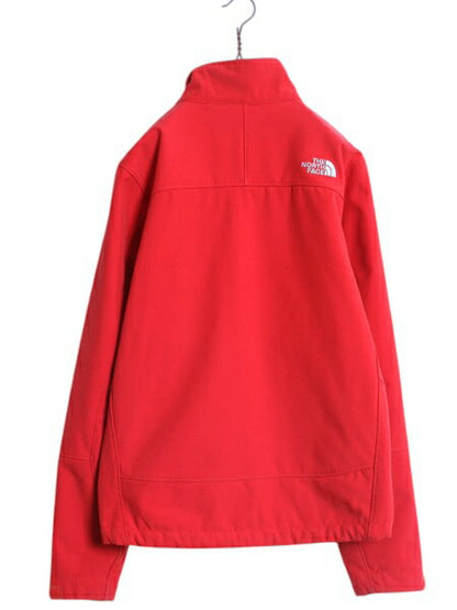 US企画 ノースフェイス APEX ソフトシェル ジャケット メンズ S 古着 ブルゾン ジャンパー フルジップ ハイネック 裏 フリース ストレッチ