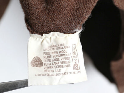 60s イギリス製 ブルックスブラザーズ ラム ウール ニット セーター メンズ L Brooks Brothers ヴィンテージ Vネック 無地 薄手 茶 英国製