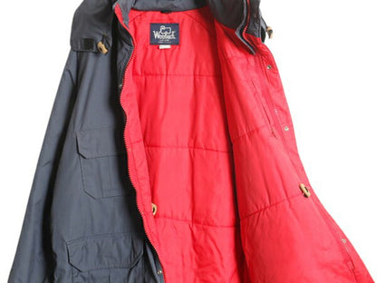 80s USA製 ウールリッチ 中綿 マウンテン パーカー ジャケット メンズ L ヴィンテージ WOOLRICH キルティング ライナー付き ハイネック 灰