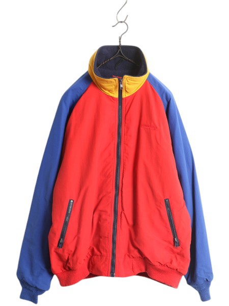90s USA製 ランズエンド スコール ジャケット レディース L メンズ M 程 古着 ナイロン 中綿 フリース ライナー付き ジャンパー クレイジー