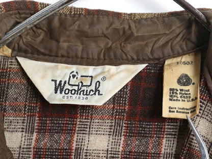 70s USA製 ウールリッチ チェック 長袖 ウール シャツ メンズ M 古着 ヴィンテージ 旧タグ WOOLRICH 長袖シャツ ポケット付き マルチカラー