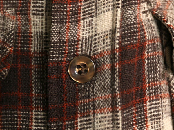 70s USA製 ウールリッチ チェック 長袖 ウール シャツ メンズ M 古着 ヴィンテージ 旧タグ WOOLRICH 長袖シャツ ポケット付き マルチカラー