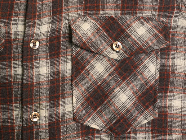 70s USA製 ウールリッチ チェック 長袖 ウール シャツ メンズ M 古着 ヴィンテージ 旧タグ WOOLRICH 長袖シャツ ポケット付き マルチカラー