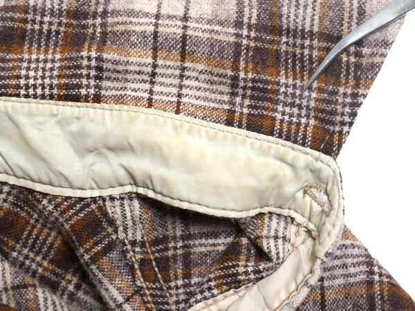 70s USA製 ウールリッチ チェック 長袖 ウール シャツ メンズ L 古着 ヴィンテージ 白タグ WOOLRICH 長袖シャツ ポケット付き マルチカラー