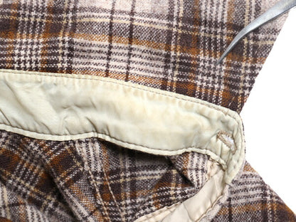 70s USA製 ウールリッチ チェック 長袖 ウール シャツ メンズ L 古着 ヴィンテージ 白タグ WOOLRICH 長袖シャツ ポケット付き マルチカラー