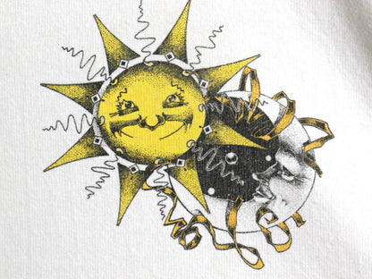 90s USA製 SUN&MOON アート イラスト 両面 プリント Tシャツ メンズ M / オールド グラフィック シングルステッチ ヘビーウェイト ホワイト