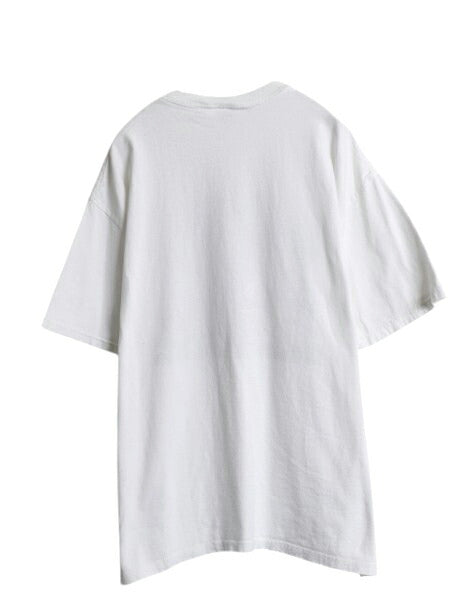 00s アニマル アート プリント Tシャツ メンズ XL 古着 オールド メッセージ イラスト グラフィック ヘビーウェイト ホワイト 大きいサイズ