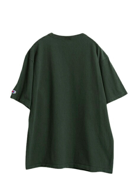 90s チャンピオン 半袖 Tシャツ メンズ L / 古着 オールド 100% コットン ヘビーウェイト ワンポイント 目付き スクリプト ロゴ カットソー