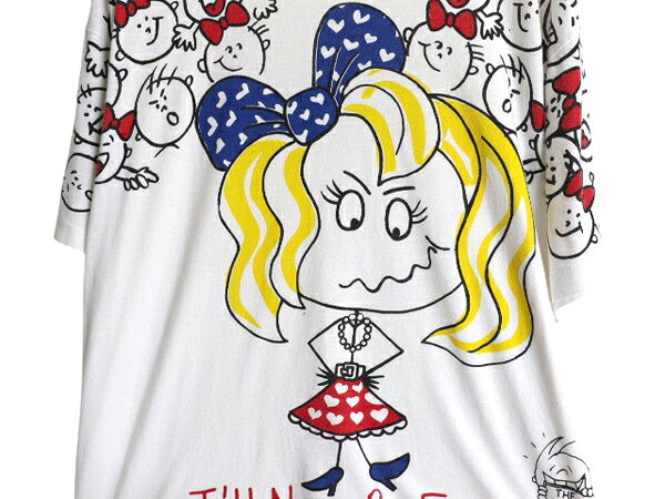 90s FREEZE キャラクター プリント Tシャツ メンズ L 古着 オールド アート イラスト グラフィック メッセージ シングルステッチ ホワイト
