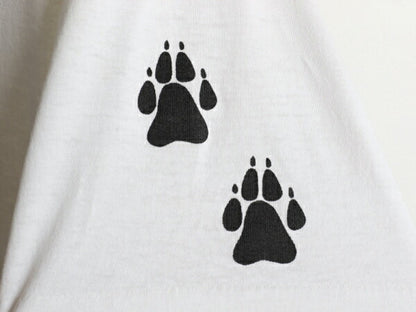 90s USA製 ドッグ アート イラスト プリント Tシャツ メンズ L 古着 オールド アニマル 犬 キャラクター グラフィック カットソー ホワイト