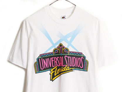 90s USA製 ユニバーサルスタジオ イラスト プリント 半袖 Tシャツ メンズ M 90年代 企業 オールド 当時物 シングルステッチ ヘビーウェイト
