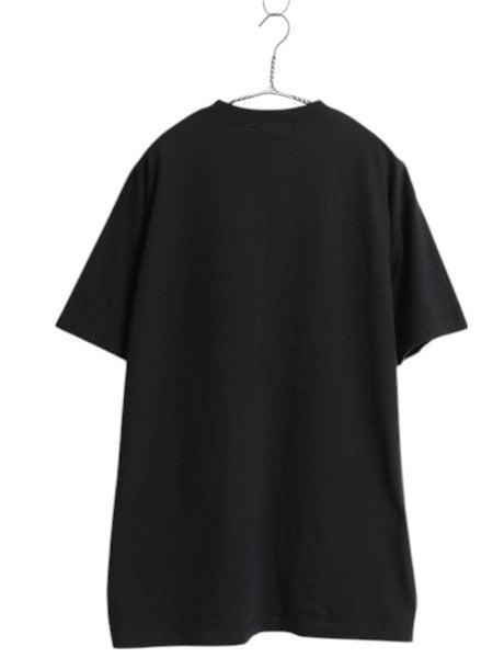 00s 企業物 スカル ロゴ プリント 半袖 Tシャツ メンズ L / 古着 オールド 当時物 ビール ドクロ イラスト グラフィック ヘビーウェイト 黒