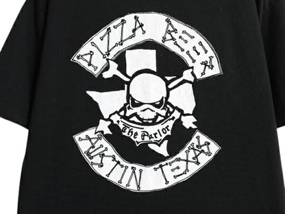 00s 企業物 スカル ロゴ プリント 半袖 Tシャツ メンズ L / 古着 オールド 当時物 ビール ドクロ イラスト グラフィック ヘビーウェイト 黒