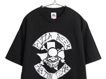 00s 企業物 スカル ロゴ プリント 半袖 Tシャツ メンズ L / 古着 オールド 当時物 ビール ドクロ イラスト グラフィック ヘビーウェイト 黒