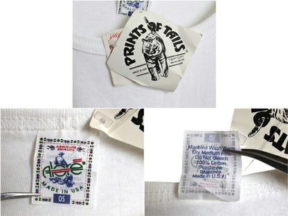 デッドストック 90s USA製 ネコ イラスト 両面 プリント Tシャツ ワンピース レディース XXXL 新品 アニマル ポケット付き 大きいサイズ 白