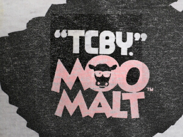 90s USA製 企業 ウシ キャラクター イラスト 両面 プリント Tシャツ メンズ XL / 古着 オールド アニマル アート シングルステッチ 大判 白