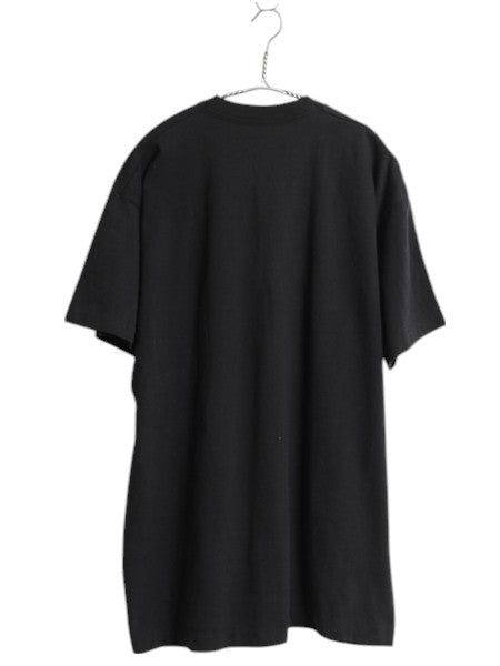 90s USA製 メッセージ アート イラスト プリント 半袖 Tシャツ メンズ XL オールド ワンポイント グラフィック カットソー 大きいサイズ 黒