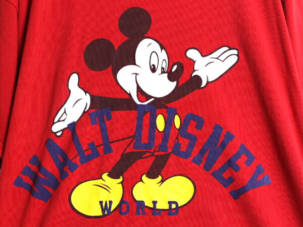 90s USA製 ミッキー イラスト プリント Tシャツ メンズ レディース XXL 古着 オールド ディズニー オフィシャル キャラクター 大きいサイズ