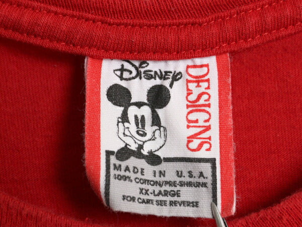 90s USA製 ミッキー イラスト プリント Tシャツ メンズ レディース XXL 古着 オールド ディズニー オフィシャル キャラクター 大きいサイズ
